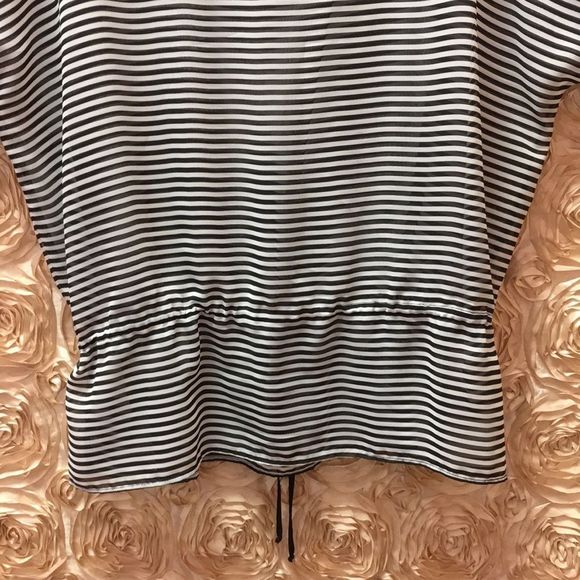 NWOT ๐ ECI Black/White Striped Top/Blouse - Picture 6 of 8